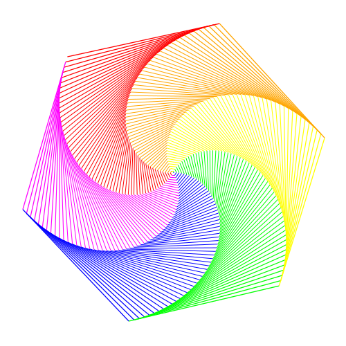 Colored spiral
